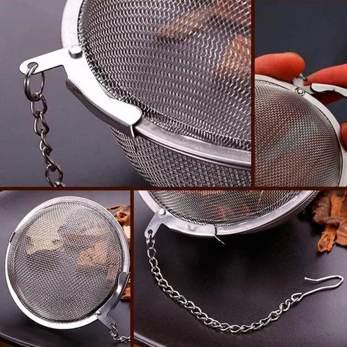Vista 7 de Colador de bolas de té – 2 piezas de acero inoxidable, bolas de té, infusores de té de 2.1 pulgadas para té más pronunciado, té suelto, infusor