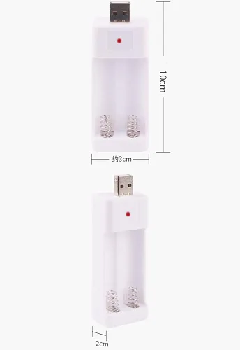 Vista 2 de SaiDian 2 unids AA AAA cargador de batería USB rápido 2ranuras cargador para 1.2 V batería recargable