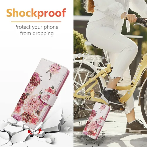 Vista 8 de UEEBAI Funda tipo cartera para iPhone SE 2022 5G/iPhone 7/iPhone 8/iPhone SE 2020, funda de piel sintética con función atril y bloqueo RFID, funda