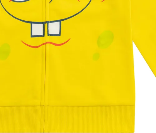 Vista 5 de Nickelodeon SpongeBob SquarePants - Sudadera con capucha y cremallera para niños grandes