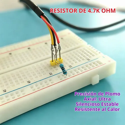 Vista 4 de Gikfun 5 unids 3.3 ft DS18b20 sensor de temperatura impermeable digital sensor de sonda térmica para Arduino EK1083