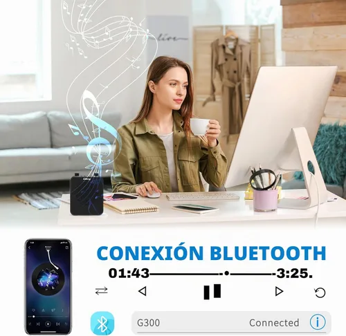 Vista 6 de Amplificador de voz portátil de 30 W con auriculares con micrófono cableado, sistema PA recargable de 2800 mAh, altavoz con micrófono personal