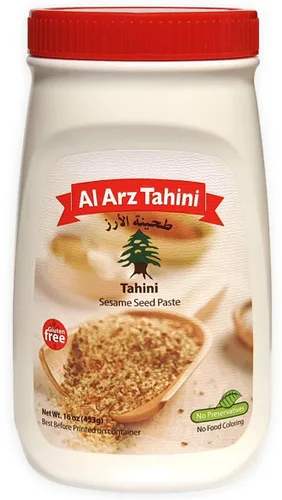 Vista 4 de Al Arz, Pasta de Semillas de Sésamo Tahini, 16 oz