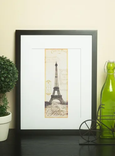 Vista 6 de Póster de 12x36, diseño de la Torre Eiffel vintage delgada