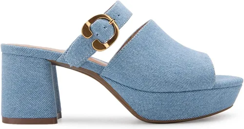 Vista 2 de Aerosoles Sandalia de tacón cósmica para mujer, Azul (Denim)