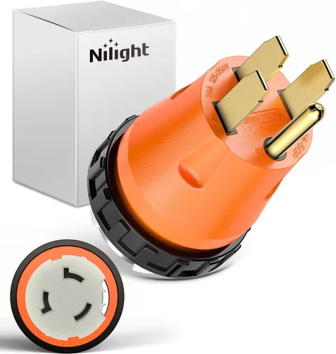 Vista 10 de Nilight Adaptador de Corriente para RV de 30 Amperios a 15 Amperios 110 Voltios Enchufe RV de Servicio Pesado TT-30P a 5-15R Enchufe Macho de 30A a