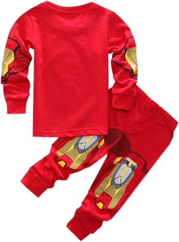 Vista 2 de Sidney Ironman Pjs Pants - Juego de pijama (2 piezas, talla 2-7 años), color rojo