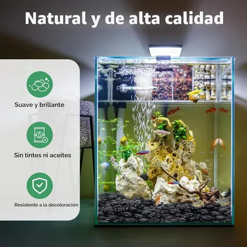 Vista 5 de GreatBuddy Rocas de río negro de 15 libras para paisajismo, guijarros negros pulidos de 1-2 pulgadas, rocas decorativas para plantas