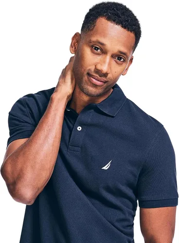 Vista 174 de Nautica playera polo clásica de mangas cortas, color sólido, para hombre