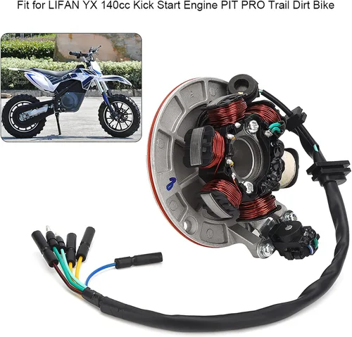 Vista 4 de Reemplazo de estator Magneto, placa de estator Magneto de repuesto de 5 bobinas, estator de encendido magnético, accesorio de motocicleta apto