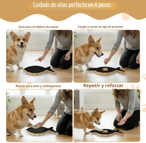 Vista 6 de Vivifying Tabla para rascar uñas de perro con cajón de golosinas, herramienta de limado de uñas sin estrés para perros, alternativa a las cortaúñas
