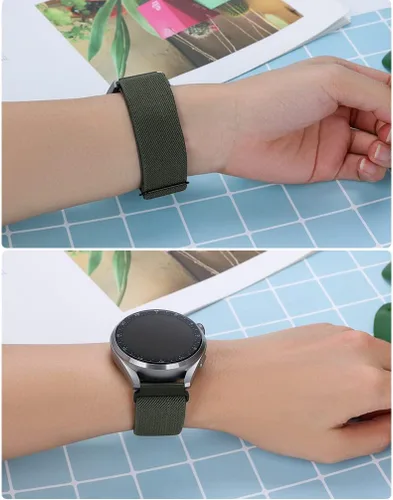 Vista 2 de WIGERLON Correa de reloj compatible con Garmin Venu 2 Plus/Venu Sq/Vivoactive 3, correa de repuesto de nailon elástica que se adapta a la mayoría