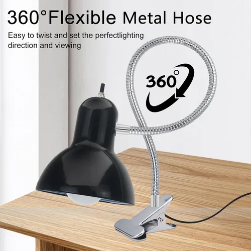 Vista 7 de Lámpara de escritorio, luz de clip de protección ocular, luces LED de abrazadera, lámpara de clip ajustable, para dormitorio y dormitorio, lectura