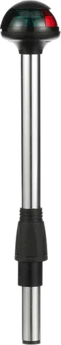 Vista 4 de attwood 5092-10-7 Pulsar - Luz de poste marino bicolor de 10 pulgadas para barco con base de montaje de 2 pines, plata, talla única