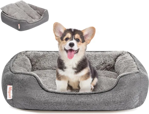 Vista 17 de Miguel Cama lavable para perros y gatos con cojín extraíble para perros medianos y pequeños, sofá cama para mascotas fácil de lavar con cojín Negro