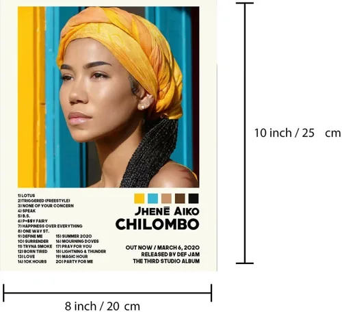 Vista 2 de Jhené Aiko Souled Out - Póster de portada de álbum, arte en lona, imagen para pared, impresión moderna, decoración familiar