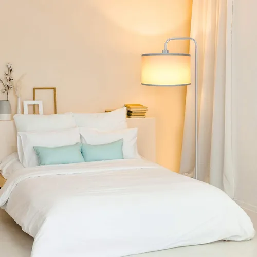 Vista 4 de [Actualizada] Lámpara de pie LED para sala de estar, lámpara de pie de 3 temperaturas de color con interruptor de pie, lámpara de pie moderna