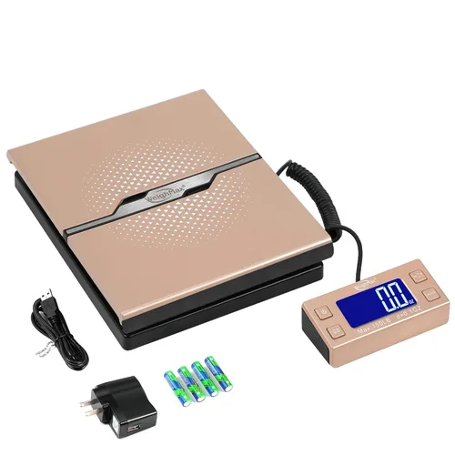 Vista 10 de Weighmax W-8809 - Balanza digital de envío y postal de 150lbs x 0.1oz con pantalla extendida, negro, baterías y adaptador de CA incluidos