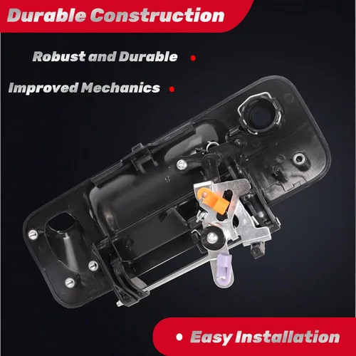 Vista 5 de Manija de compuerta trasera para Toyota Tundra 2007 2008 2009 2010 2011 2012 2013, con orificio para cámara de respaldo y orificio de cerradura que