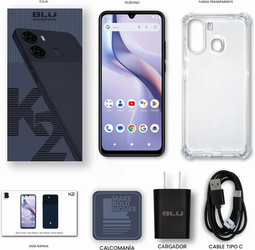 Vista 7 de BLU K2 Desbloqueado Pantalla HD+ de 6.88 pulgadas Cámara principal de 13 MP + cámara selfie de 8 MP 64 GB Batería de 5,000 mAh Android