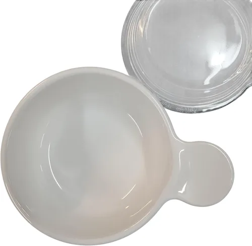 Vista 3 de Corning Ware French White Grab-It Heat N' Eat con tapa de cristal - P 150 B