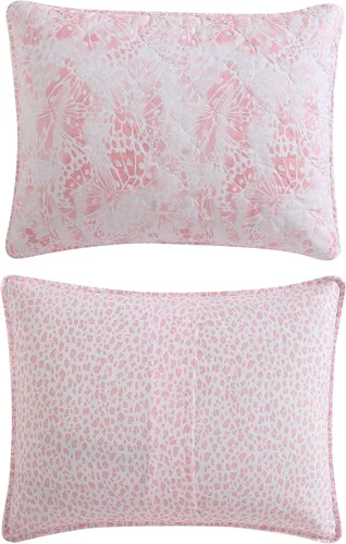 Vista 3 de Betsey Johnson - Juego de edredón individual con funda, juego de ropa de cama reversible