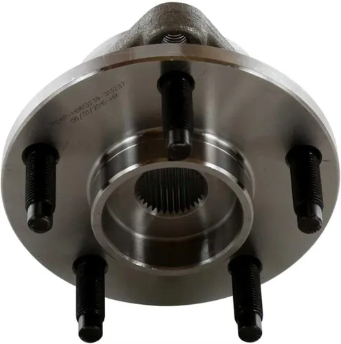 Vista 3 de 2 piezas de cubo de rueda y conjunto de cojinetes frontal pulido óxido protegido sin sensor ABS 5 lengüetas HB613239PR, fácil de instalar
