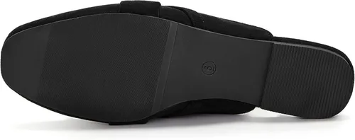 Vista 7 de LAICIGO Mocasines planos para mujer con puntera cuadrada cerrada, sin espalda, de gamuza, cómodos mocasines