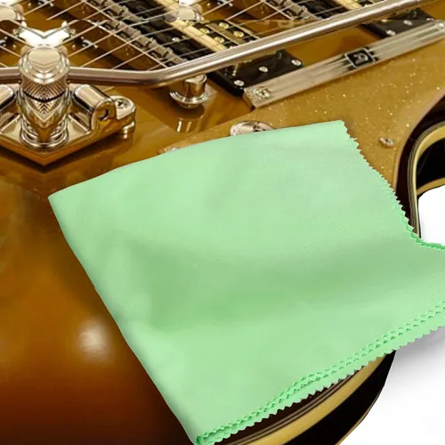 Vista 5 de Paquete de 6 paños de guitarra, paño de limpieza de flauta de microfibra de 12 x 12 pulgadas para instrumentos musicales, paños de limpieza