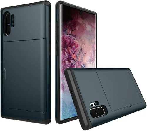 Vista 10 de Funda protectora de silicona ultra fina a prueba de golpes con doble capa protectora para tarjetas de crédito, ranura para tarjetas