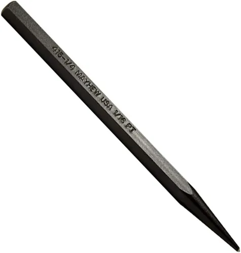 Vista 7 de Mayhew Tools 24008 Punzón central, 1/4" - 6 mm x 5-1/2", acabado de óxido negro