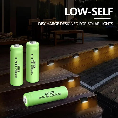 Vista 4 de JINTION Rechargeable AA Batteries, 2000mAh High Capacity Double A 1.2V NiMH Battery Low Self Discharge for Household Device Toy Solar Lights,8 Pack