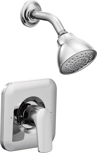 Vista 3 de Moen T2812EPBN Rizon Eco-Performance Posi-Temp - Moldura de ducha, requiere válvula, caudal de 1.75 GPM, níquel cepillado