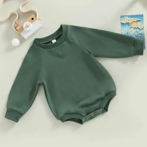 Vista 3 de Sudadera de gran tamaño para bebé, niña, niño, suéter de manga larga, con burbujas