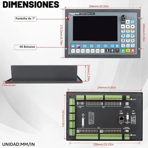 Vista 2 de CNCTOPBAOS 5 AXIS Sistema Controlador CNC Offline Independiente DDCS Expert
