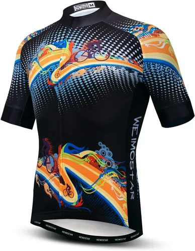 Vista 18 de Hotlion Verano Ciclismo Jersey Hombres Mountain Bike Jersey Secado rápido Bicicleta Camisa Manga Corta Ciclismo Ropa