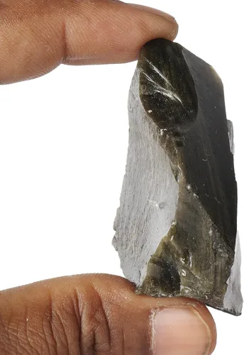 Vista 2 de GEMHUB Rock Rough Black Obsidiana Natural Healing Crystal 370 CT Loosestone, Gema, obsidiana