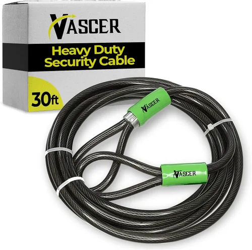 Vista 9 de Vascer Cable de seguridad para bicicleta de acero trenzado resistente
