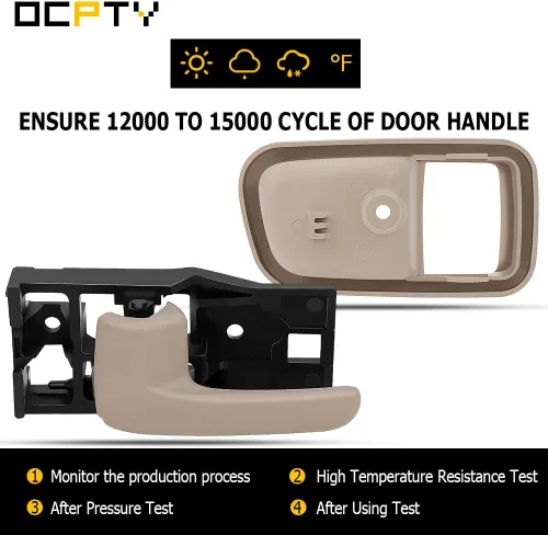 Vista 5 de OCPTY Manijas de puerta interiores y traseras para el lado izquierdo del conductor, repuesto para Toyota Tundra 2000-2006 para Toyota Tundra