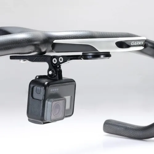 Vista 2 de Cestbon Soporte delantero ajustable para bicicleta Garmin Edge Wahoo Elemnt Bryton Rider Stages Dash compatible con manillar integrado Aero, montaje