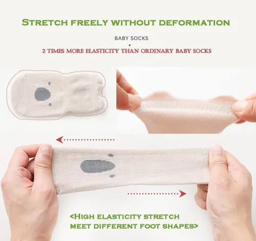 Vista 4 de Calcetines de algodón antideslizantes para bebés y niñas, 8 pares