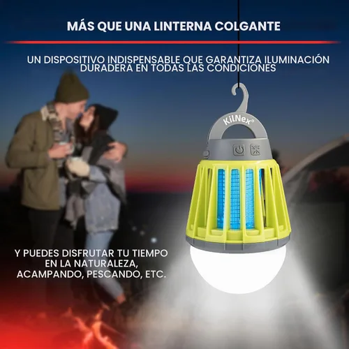 Vista 8 de Linterna de campamento con protección contra mosquitos, resistente al agua, IP67, luz blanca roja, compacta y portátil para campamento, senderismo