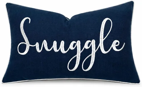 Vista 9 de Funda de Cojín Decorativo Romántico para Pareja, Sentimiento de Amor Bordado, Refranes Decorativos, Acento Lumbar - Decoración de Frases Acogedoras