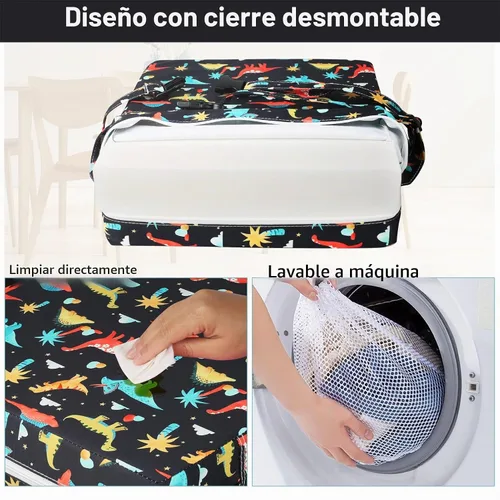 Vista 4 de Asiento elevador para silla de cocina, asiento elevador para niños pequeños Silla elevadora portátil de apoyo fuerte lavable para niños pequeños