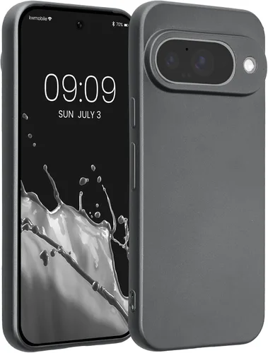 Vista 135 de kwmobile Funda compatible con Google Pixel 9 - Funda protectora delgada de TPU para teléfono - Acabado mate suave - Piedra antigua