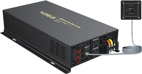 Vista 11 de WZRELB Onda sinusoidal pura de potencia completa 12V a 120V DC a CA inversor de corriente (RBP500S)