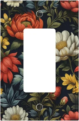 Vista 18 de Cubiertas de Interruptor de Luz Artísticas Decorativas Boho Figura Abstracta Interruptor de Pared Único Placa de Interruptor Decorativo Placa