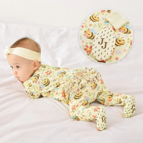 Vista 4 de Footie Ruffled Zippered Viscose from Bamboo One-Piece Baby Clothes 0-36 Months