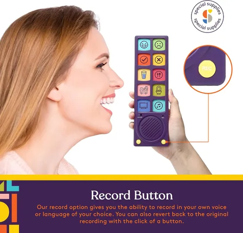 Vista 4 de Special Supplies Dispositivo de comunicación AAC, terapia del habla, dispositivo de comunicación Talker Buddy para niños y adultos no verbales
