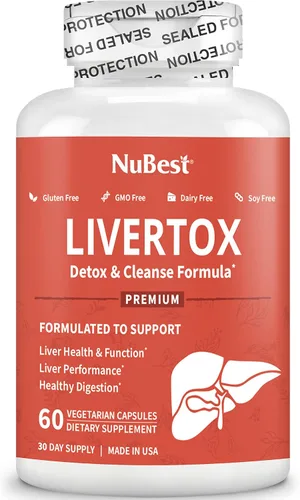 Vista 6 de LiverTox - Fórmula avanzada de desintoxicación y limpieza hepática - Soporte hepático de hierbas con cardo mariano, cúrcuma, alcachofa, diente